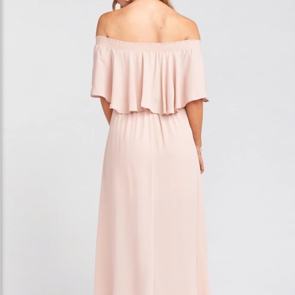 NWT Show Me Your Mumu Pink Hacienda Maxi Off the Shoulder Dress Size S - Picture 3 of 10
